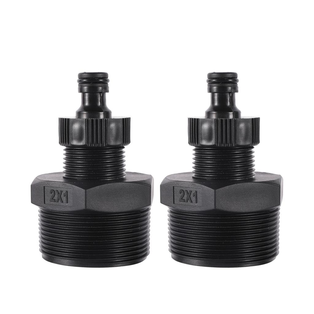 Plastic 1 Inch To 2 Inch Male Thread Reducing Pipe Connector Garden Irrigation Water Pipe Fitting Aquarium Fish Tank Joint 1Pc