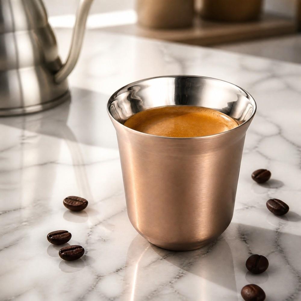 Durable Beer Mug Stainless Steel Tea Cup Reusable Espresso Cup For Drinking