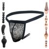 Tapón Anal Insertable Ropa Interior Masculina Tanga Encaje Negro N12