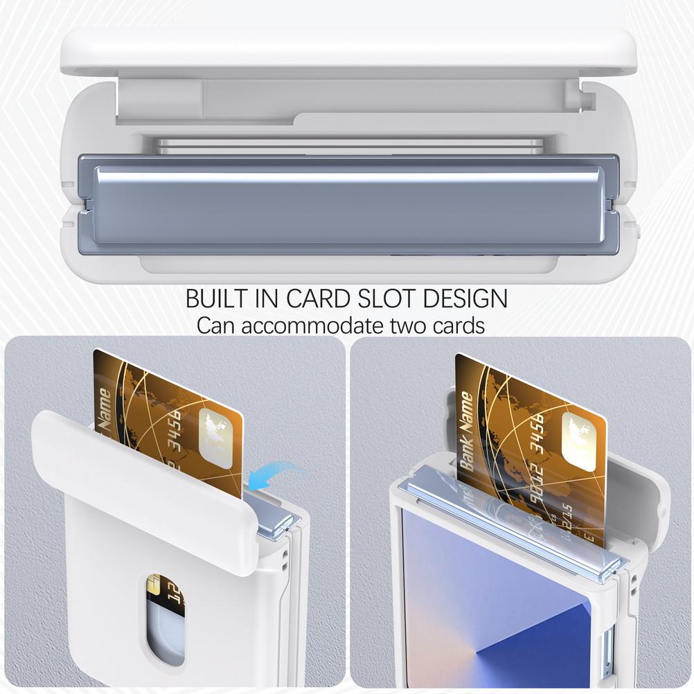 2 Credit Card Slot Automatic Spring Hinged Phone Case For Samsung Z Flip 7 6 flip7 Galaxy Z Flip 6 5 Lens protection Cover