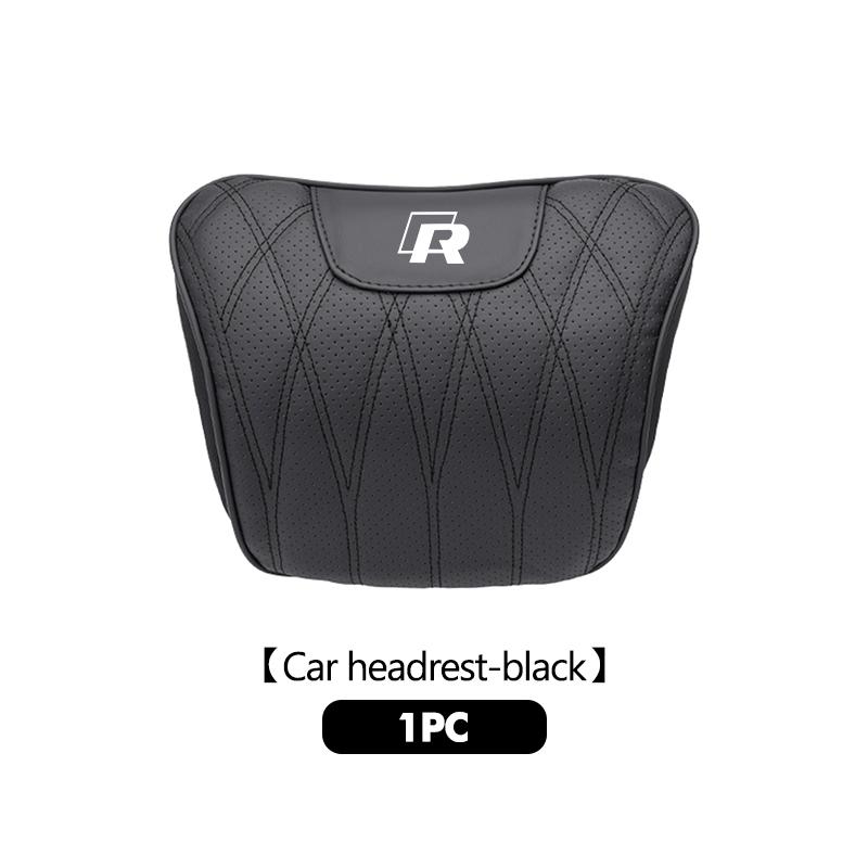 BIG1 Car Universal Headrest Lumbar Support Napa Leather Breathable Pillow For Volkswagen VW Golf Polo 4 5 6 Passat B5 B6 B7 CC Jetta