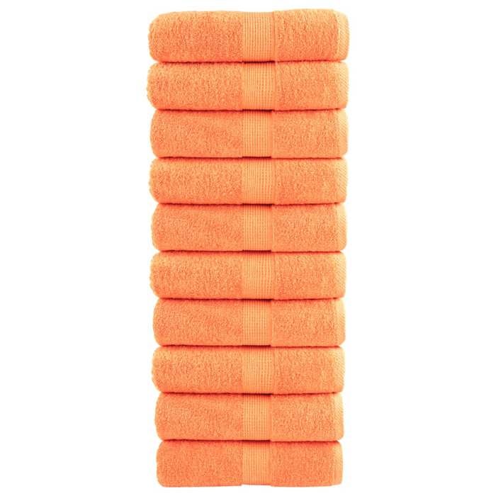 VidaXL Serviettes d'invité de Qualité Supérieure 10 pcs, Draps de Bain, Essuie-mains, Serviette de Visage Salle de Bain, 137376