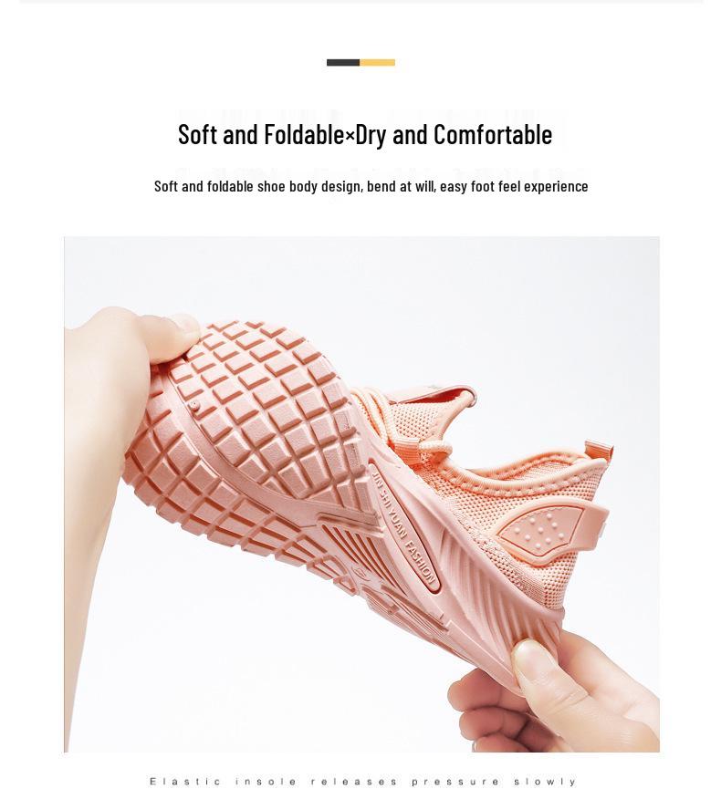 Women's Plus Size Versatile Fly-knit Sneakers: Trendy, Breathable, Casual Running Shoes
