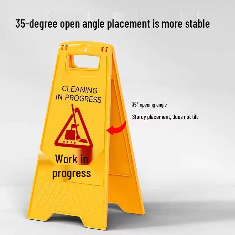 Yi Jia Le A-Frame Notice Board: Caution Wet Floor, No Parking, Thickened Freestanding Sign for Malls & Hospitals