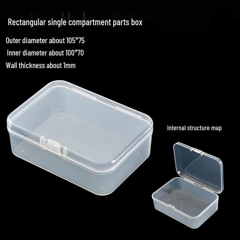 Clear Plastic Storage Box for Small Accessories and Jewelry