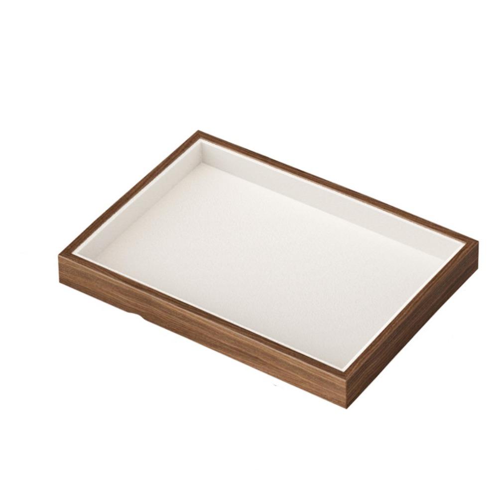 Velvet Ring Earring Holder Exquisite Jewelry Display Tray Multipurpose Wood Rings Tray  Desk