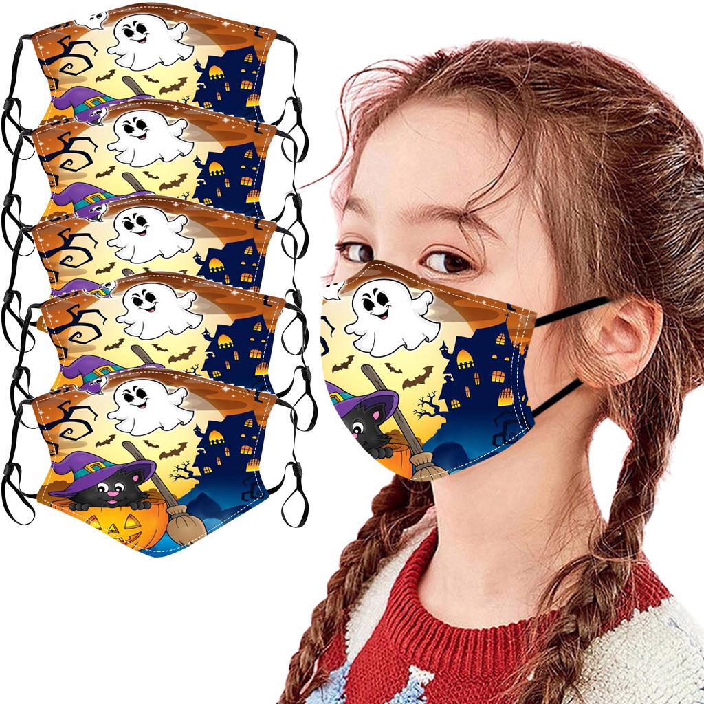 Buy [TCE] Children's Fashion Halloween Printed Mask Can Be Washed With ...