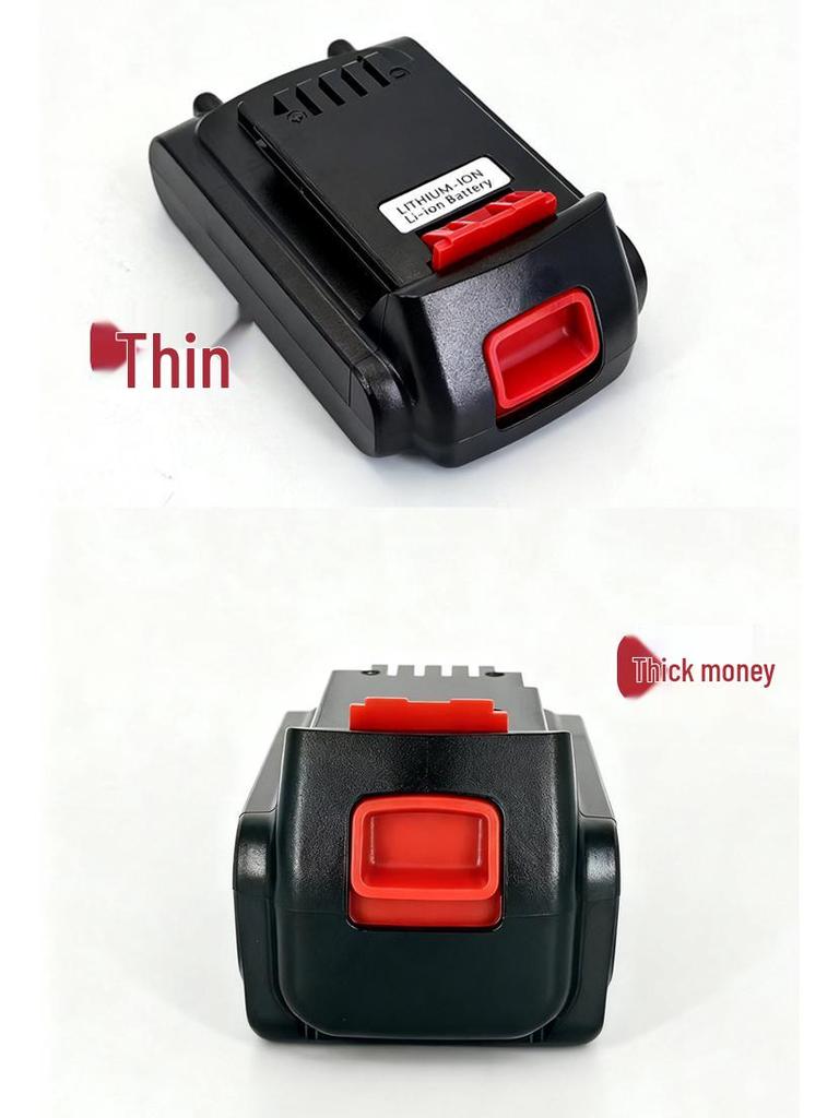Compatible with Black & Decker 20V/18V High-Capacity Electric Drill Wrench Lithium Battery