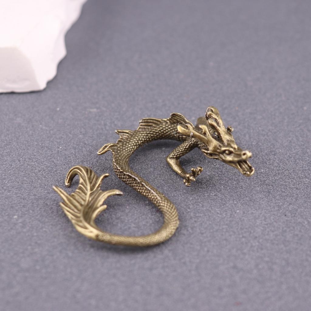 Brass dragon play ornament metal dragon living room office bookcase desktop decoration personalized trend dragon ornament