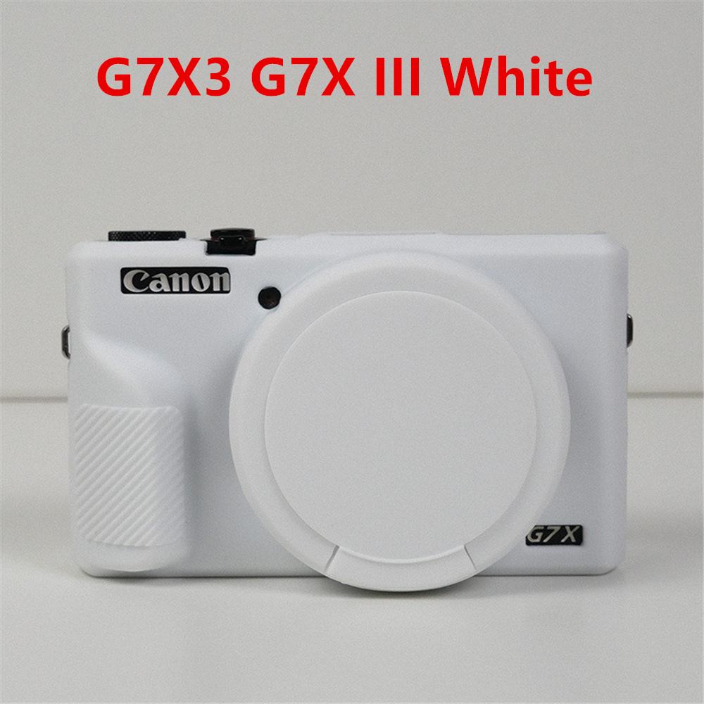 Soft Silicone Rubber Armor Camera Body Case For Canon G7X Mark II III G7XII G7X2 G7XIII G7X3 Shockproof Cover With Lens Cap