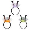 Witch Hair Hoop Witch Feet Feather Mesh Design Halloween Headband Adult Costume Parties Cosplay Dress Up Prop