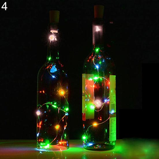 1m 10 LEDs Shaped Wine Cork Light Bottle Night Strin-g Starry Decoration Light