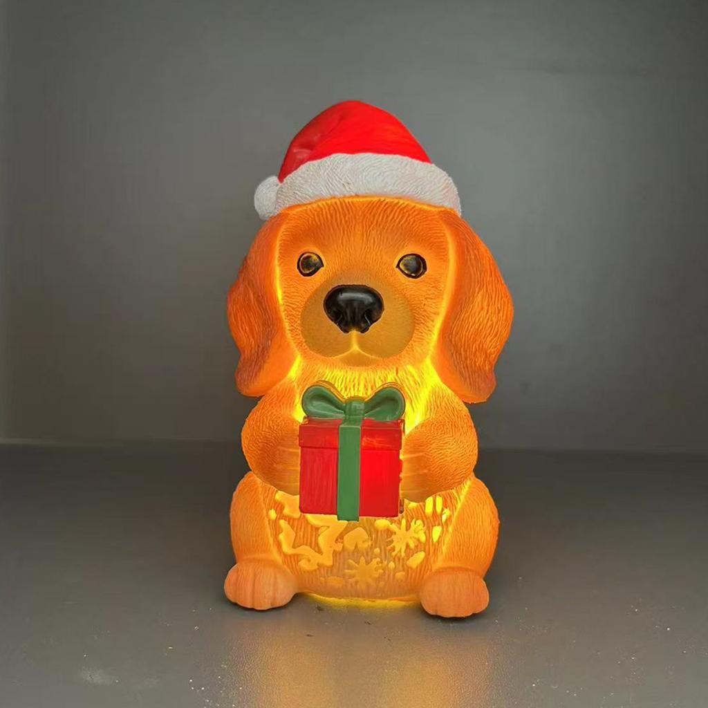 Christmas Decoration Puppy Night Light, Christmas Home Decoration, Table Top Ornament