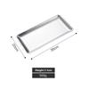 Thickened 304 Stainless Steel Rectangular Square Golden Plate Korean Barbecue Dish Sushi Flat Bottom Plate Tray Storage Tray
