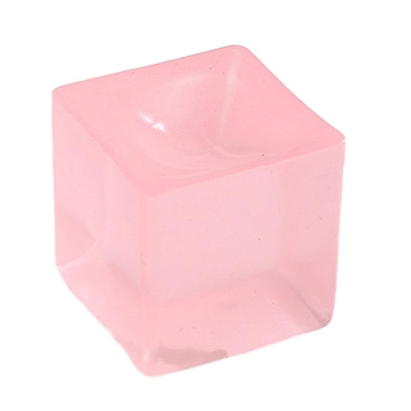Crystal Unbreakable Ice Cube Figurine Maltose Novelty Gag Table Sensory Toy