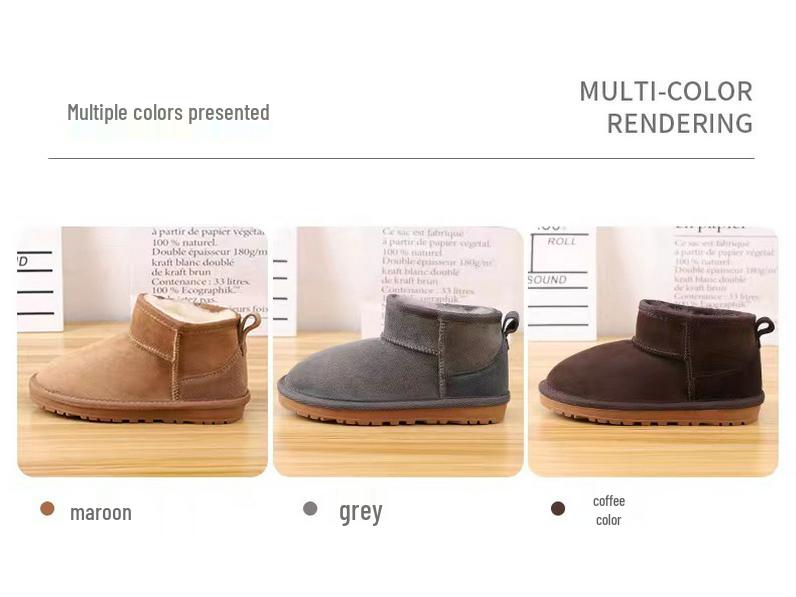 Children's Shearling Winter Boots: Thick Velvet-Lined Snow Boots for Boys & Girls