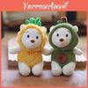Adorable Pineapple Bear Plush Toy Cute And Fluffy Bear Keychain 12cm Soft