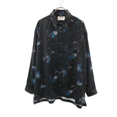 STUDIOUS Made In Japan Butterfly Pattern Long Sleeve Shirt 2 Black Men's Used