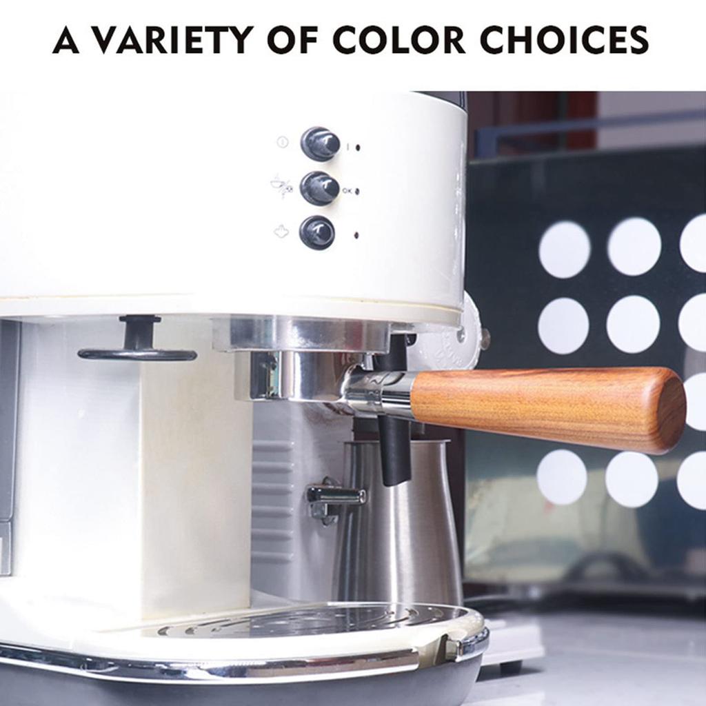 51mm Coffee Bottomless Portafilter, Comfortable Grip, 51mm Two-Lug Portafilter, Safely Removable, 304 Stainless Steel, EC0310 (A2 Beechwood)