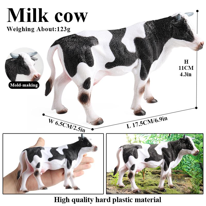 Oenux Zoo World Farm Animal Horse Cow Pig Sheep Goat Donkey Model Action Figures Lion Tiger PVC Educational Cute Kids Toy Gift