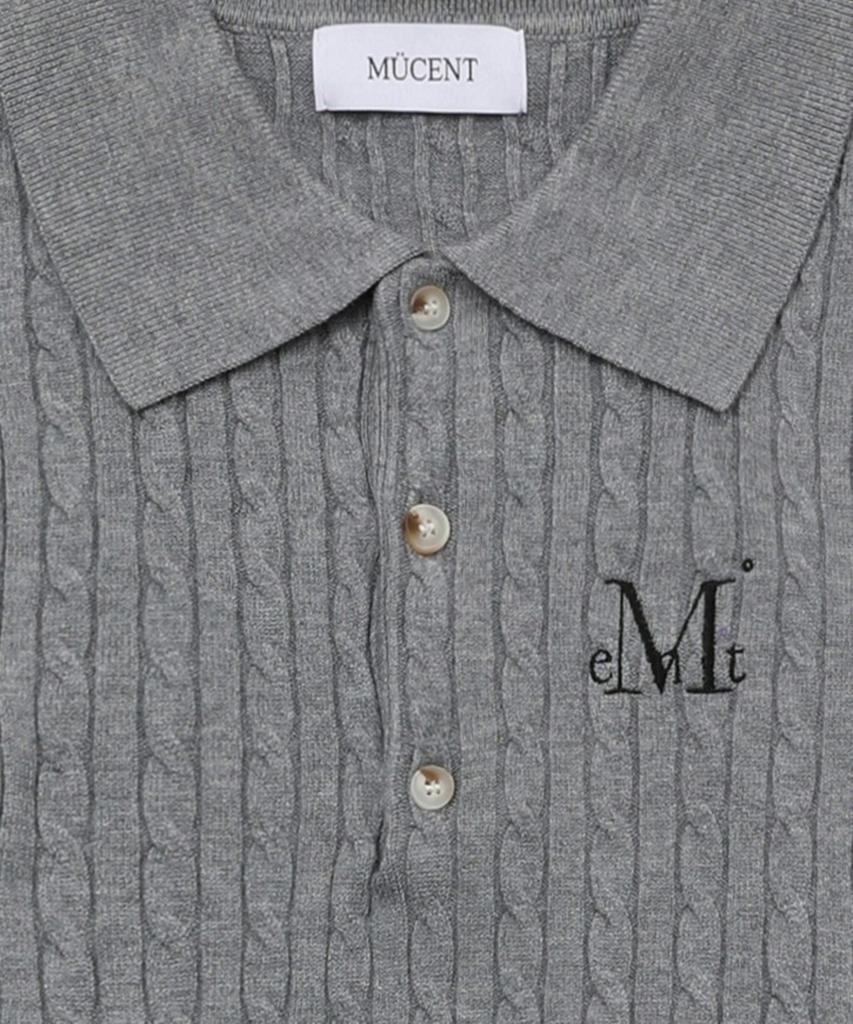 MUCENT Le Melo Collared Button Crop Knit (3 Colors)