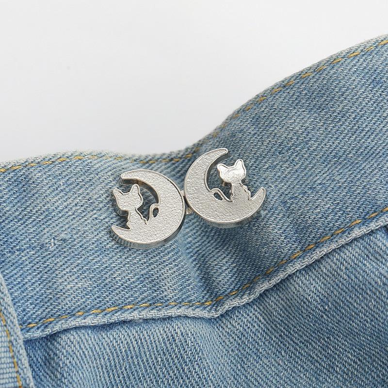 Jeans Button Adjustable Clips for Pant Skirts Waist Tightener Buckle Snap Button Adjuster Butterfly Pin Button Clothing Supplies