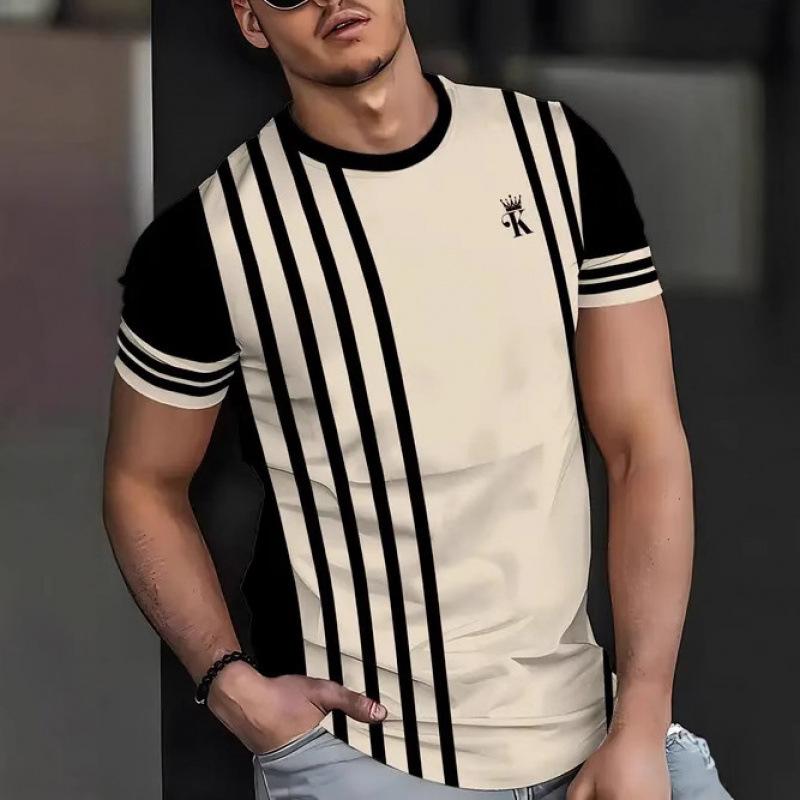 Trendy Men's Short-Sleeve T-Shirt, Brushstroke, Casual