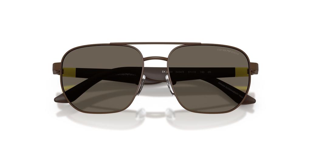 EMPORIO ARMANI Sunglasses for Matte Dark Lens Men. Frame Brown. Lens Brown. Width 51mm. (Model Number 0EK2003)