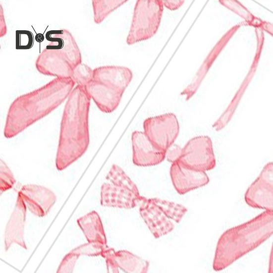 4 Sheets Bowtie Decals Blue/Pink Bow Knot Wall Stickers Peel And Stick Wall Decor Stickers for Nursery Bedroom Kids Room