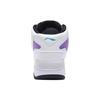 Li Ning Leather Shock Absorbing Non-Slip Wear-Resistant High-Top Retro Basketball Shoes Women sneakers White Purple ABCS066-1