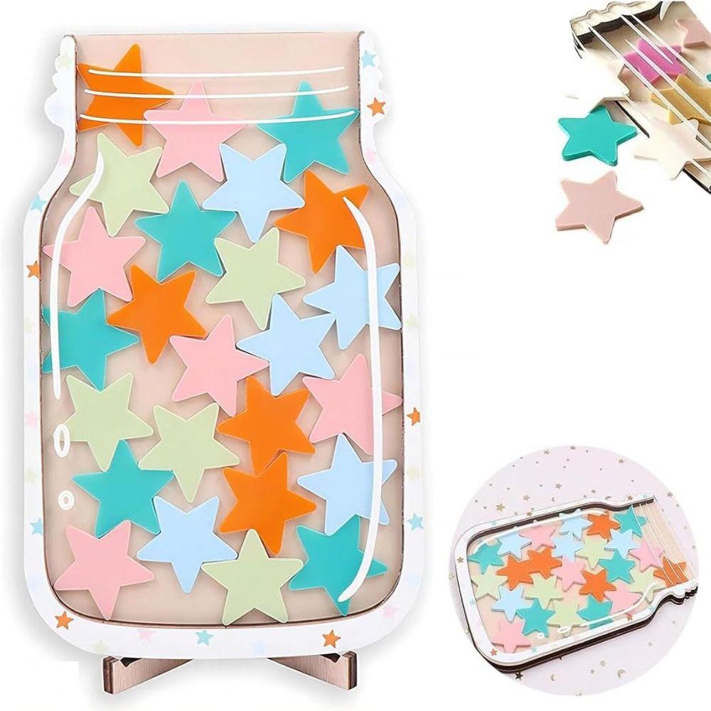 Heart Positive Behavior Rewards Jar Wooden Classroom Reward Jar With Tokens  Girls