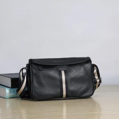 Genuine Leather Men's Commuter Single-shoulder Crossbody Bag Cowhide Simple Men's Bag Fashionable Shoulder Bag