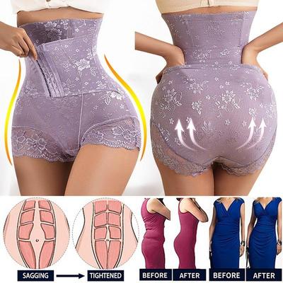 High-waisted Belly Lifting Buttocks Panties Lace Girdle Waist Stomach Slimming Body Beauty Corset Pants Female