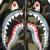 A Bathing Ape Bape Camouflage Shark Print Zipper Color Block Multi-Pocket Nylon Backpack Unisex Backpack Camouflage-Yellow 182038D
