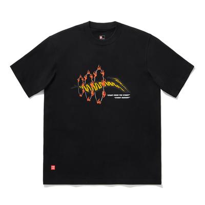 Li Ning Skateboard Series Bedruckter Buchstaben Rundhals-Pullover Kurzarm-T-Shirt Unisex-T-Shirt Schwarz AHSU931-1