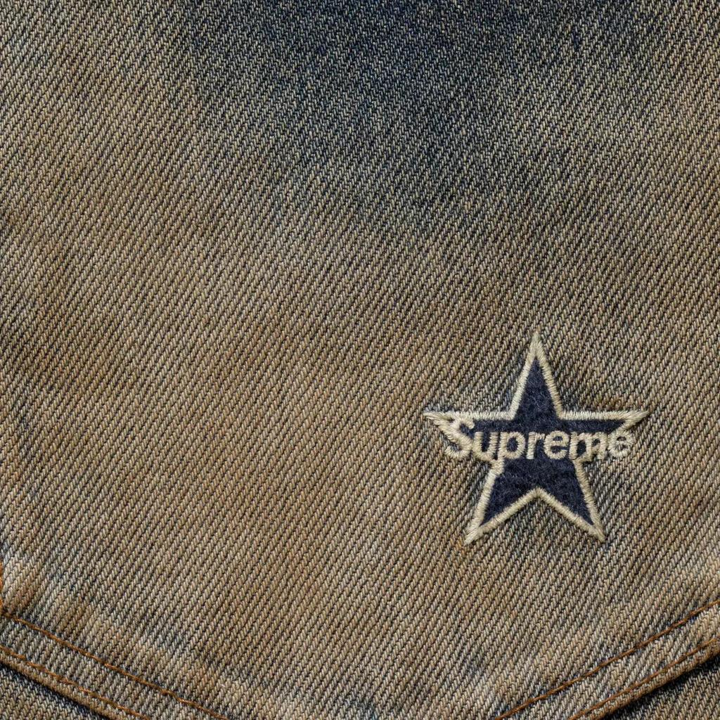 Supreme Distressed Loose Fit Selvedge Jean (26SS) Washed Indigo