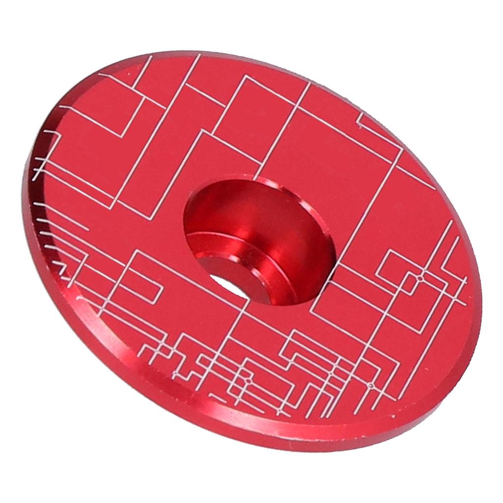 Mountain Bike Headset Top Cover Road Bike Aluminum Alloy Front Fork Stem Top CapRed