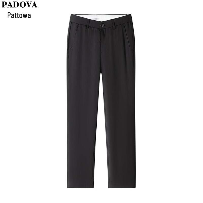 Patova Men s Lightweight Lyocell-Linen Blend Straight Trousers 30