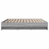 Bed Frame Gray Sonoma 200x200 cm Particleboard