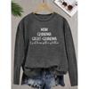 Women's Printed Graphic Casual Round Neck Long Sleeve T-Shirt