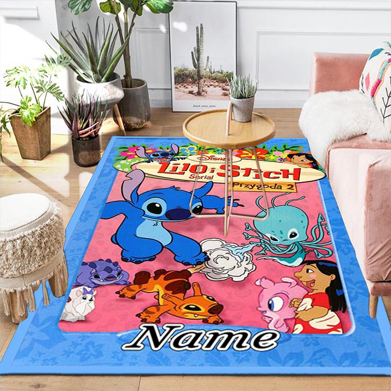 Custom 1Pc Lilo Stitch Adventure Rug Office Carpet Indoor Outdoor Entrance Doormat Nonslip Soft And Comfortable Living Room D916300