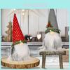 Adorable Christmas Gnome Doll With Gray Rudolph And Red Hat Perfect For Holiday Decor