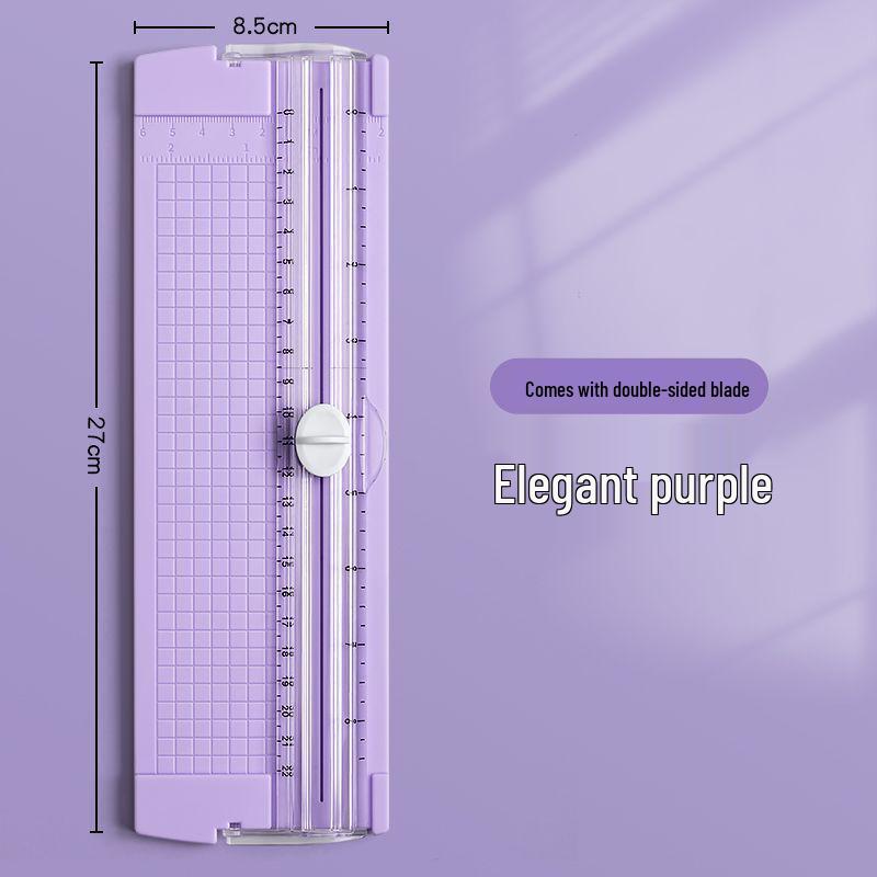 Portable Guillotine Paper Cutter with Round Corner Utility Knife for Students and Office Use