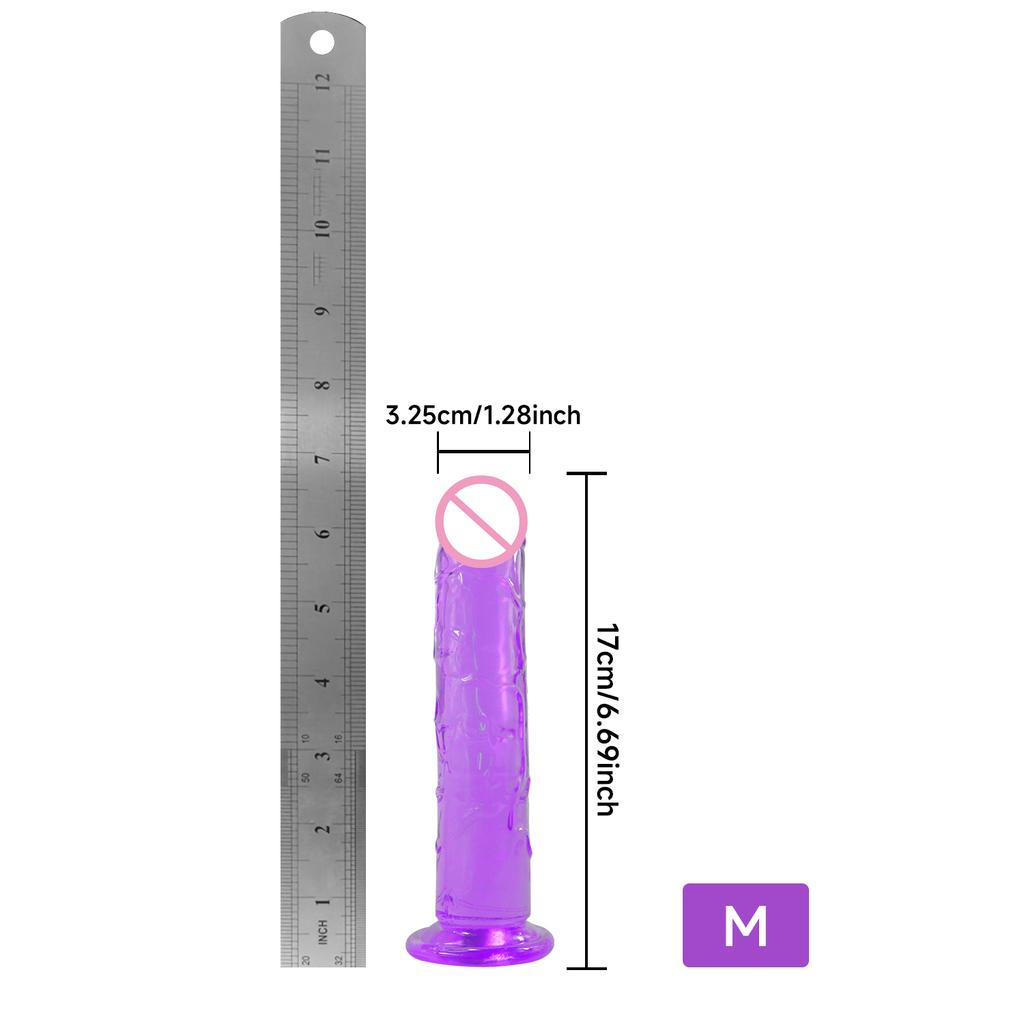 Jelly Dildos TPE Penis with Suction Cups G-Spot Anal Plugs, Female Masturbators, Sex Toys, Unisex Adult Sex Toys