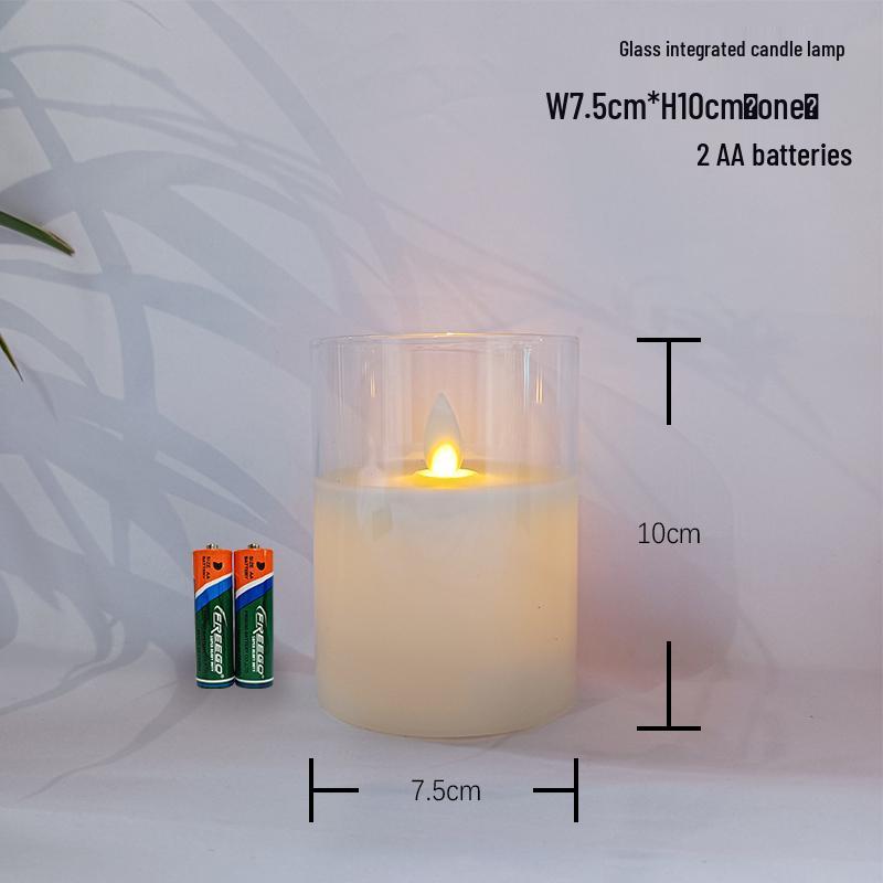 Remote-Controlled LED Glass Candle Lamp with Flickering Flame - Ideal for Romantic Home Decor and Weddings