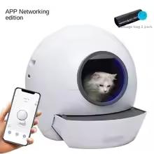 Popular smart cat litter box large WIFI controlled cleaning ultraviolet disinfection splash proof luxury cat litter box large
