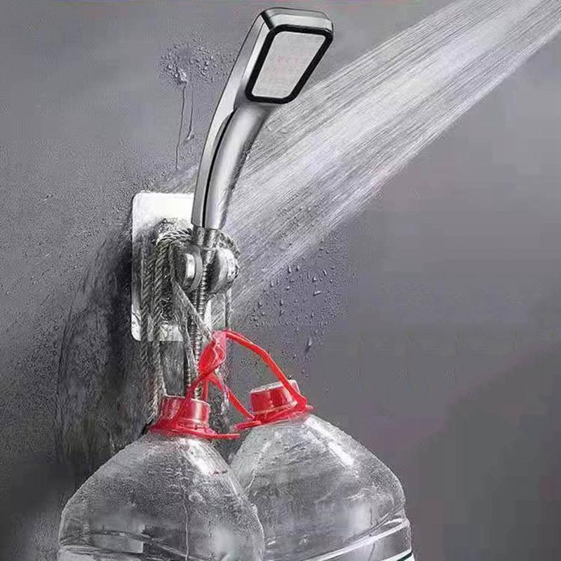 Duschkopfhalter Halterungen Schwarz Saugnapf Wandhalterung Verstellbare Unterstützung für Badezimmerzubehör ohne Bohrständer Badewanne