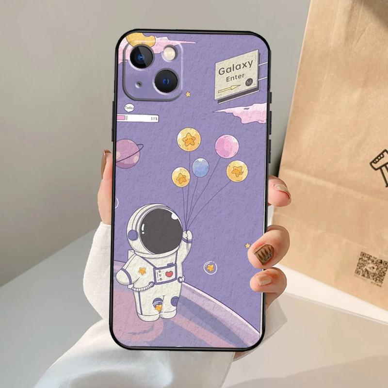 Star Astronaut Cute Phone Case For iPhone 17 Air 16 14 13 12 11 15 Pro Max 13 12 Mini 15 16 Plus 16e Cover Coque