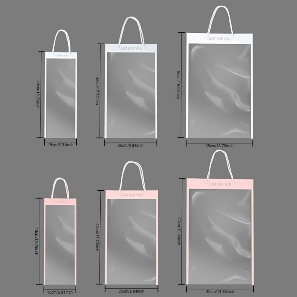 10 Pcs Rectangle Clear Flower Packaging Bags Plastic Flower Bouquet Gift Bags  Festival
