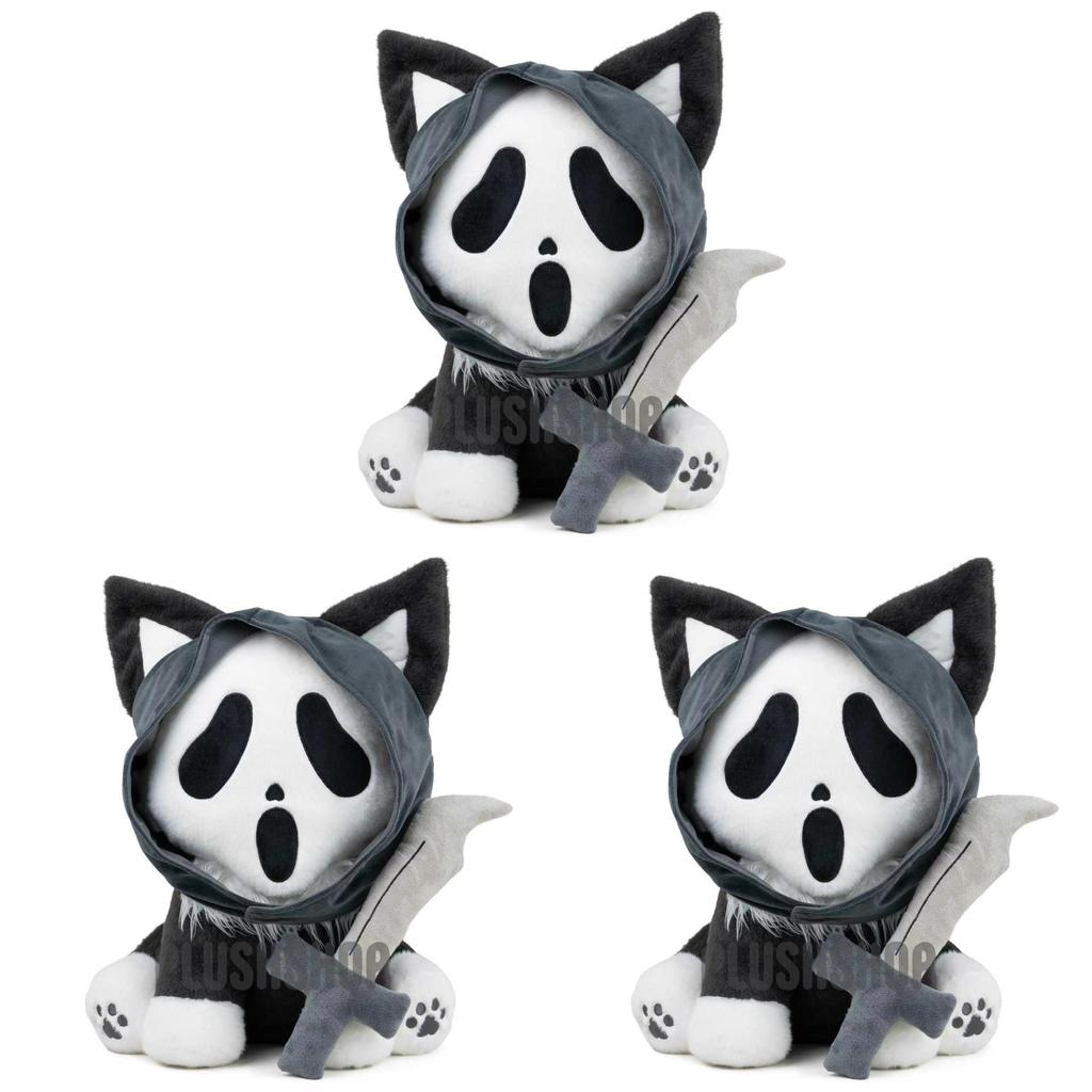 Scream Ghost Cat Plush Toy With Short Pile Fabric For Kids And Teens